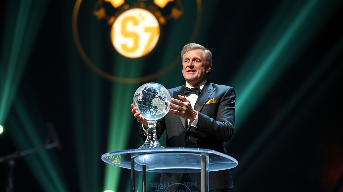 Harvey Keitel Presents Crystal Globe to Cinematography Legend Robert Richardson at KVIFF