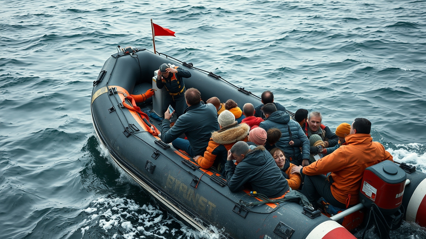 Record 230 migrants cross English Channel in single boat amid rising tech surveillance