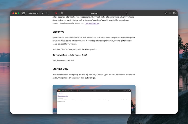 Updated blog post page design