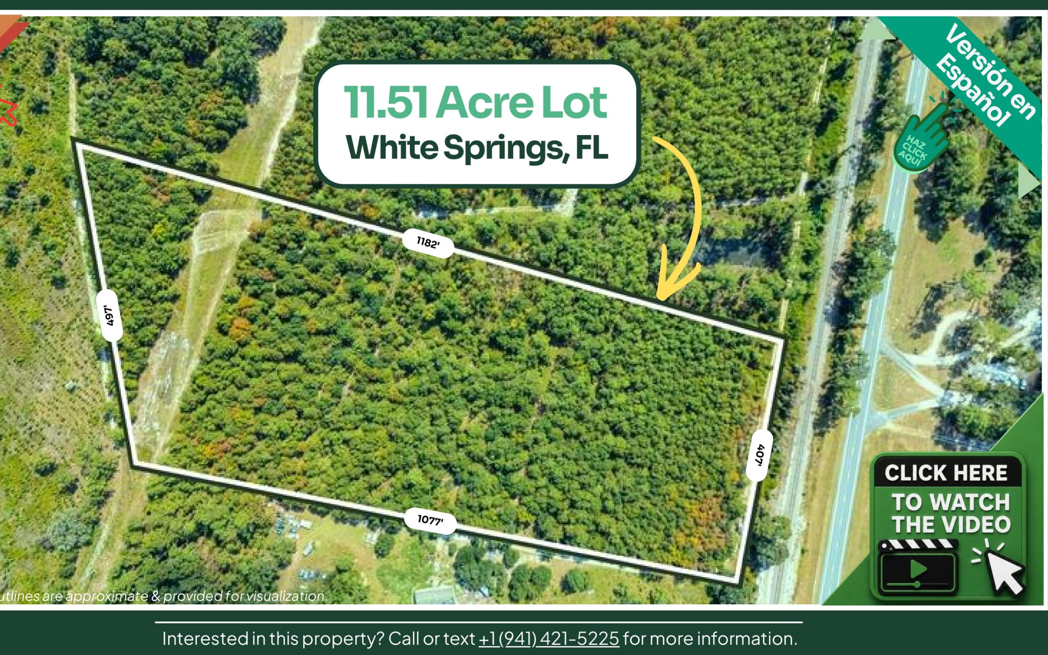 11.51 Acres in White Springs, FL — North Florida Land, Mobile Homes Allowed