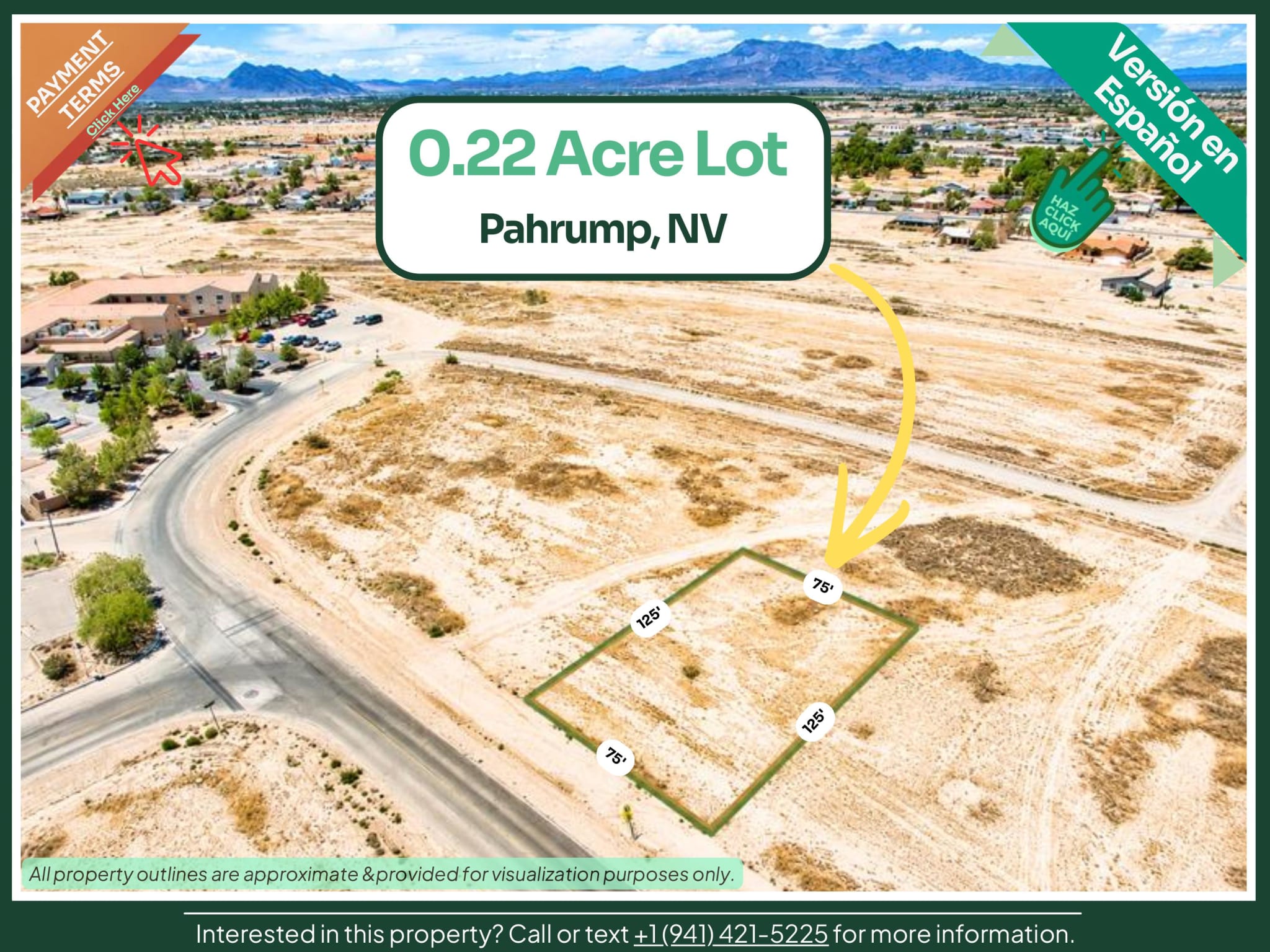 0.22-Acre Lot in Pahrump, NV — Central Location, No HOA, Utilities in the Area — photo 1 of 6