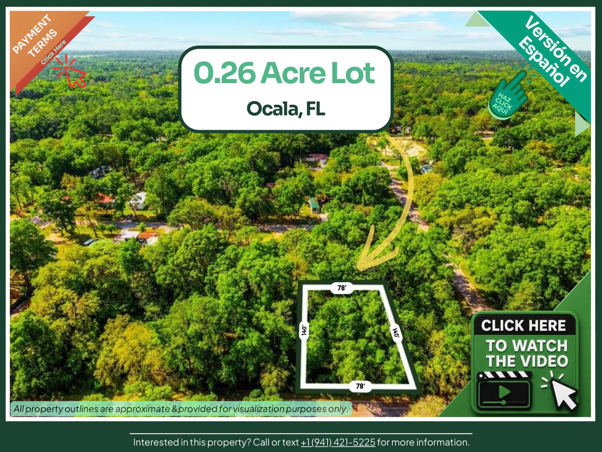 Wooded 0.26-Acre Mobile Home Lot in Ocala, FL — Paved Road Near SR-40 — photo 1 of 6