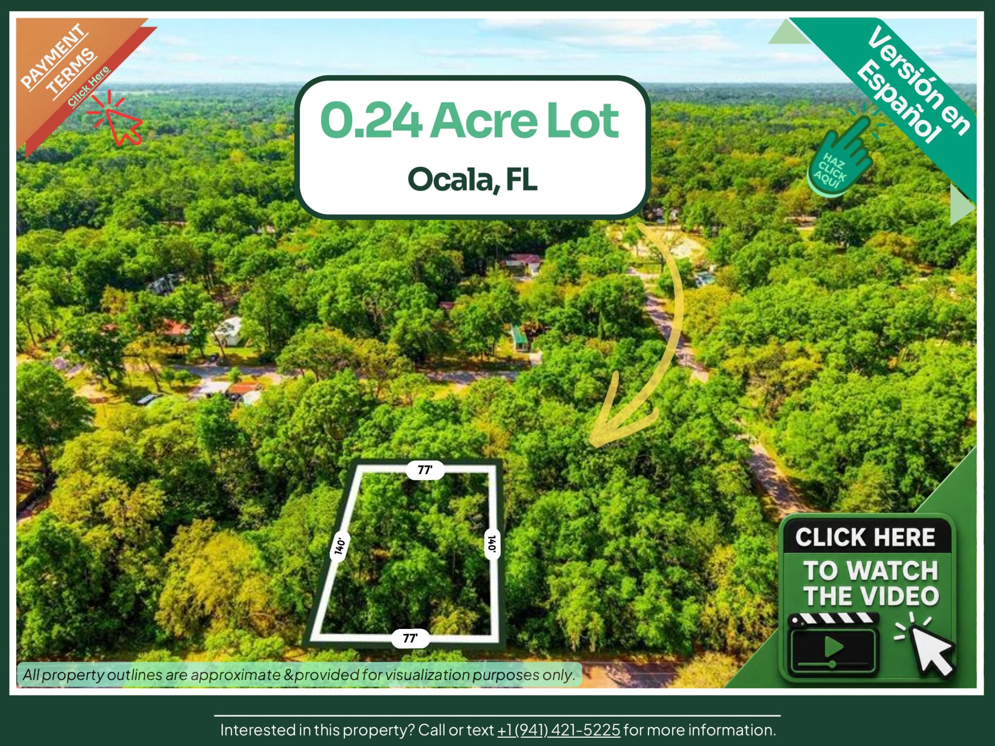 Wooded 0.24-Acre Mobile Home Lot in Ocala, FL — Paved Road Near SR-40 — photo 1 of 6