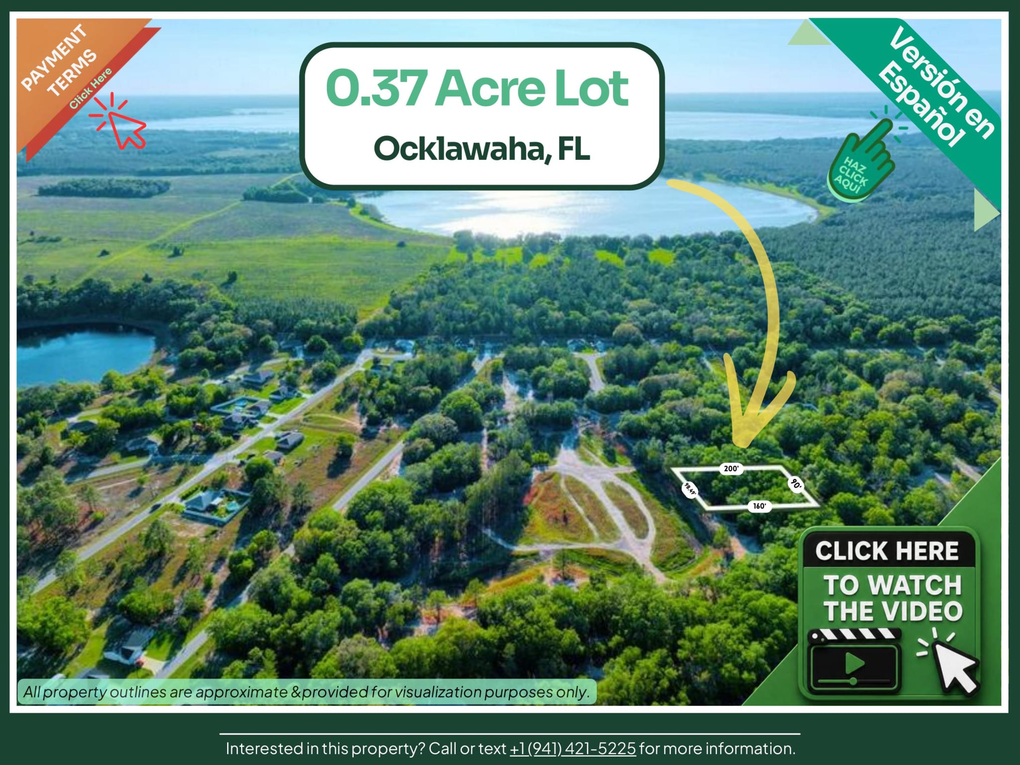 0.37-Acre Corner Lot in Ocklawaha, FL — Paved Road, No HOA, Near Lake Weir — photo 1 of 6