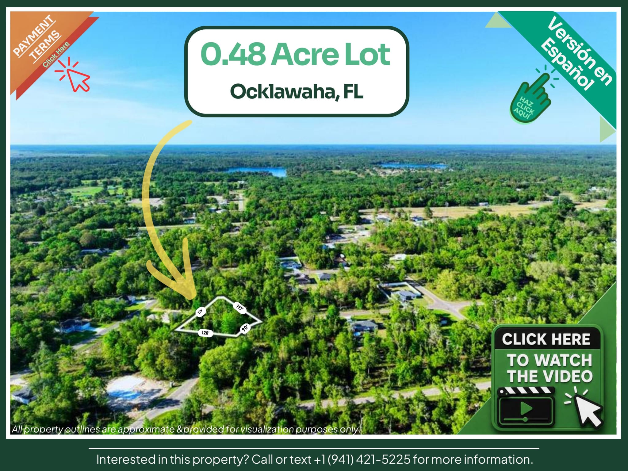Wooded 0.48-Acre Lot in Ocklawaha, FL — Paved Road, Site-Built Homes, Near Lake Weir — photo 1 of 6