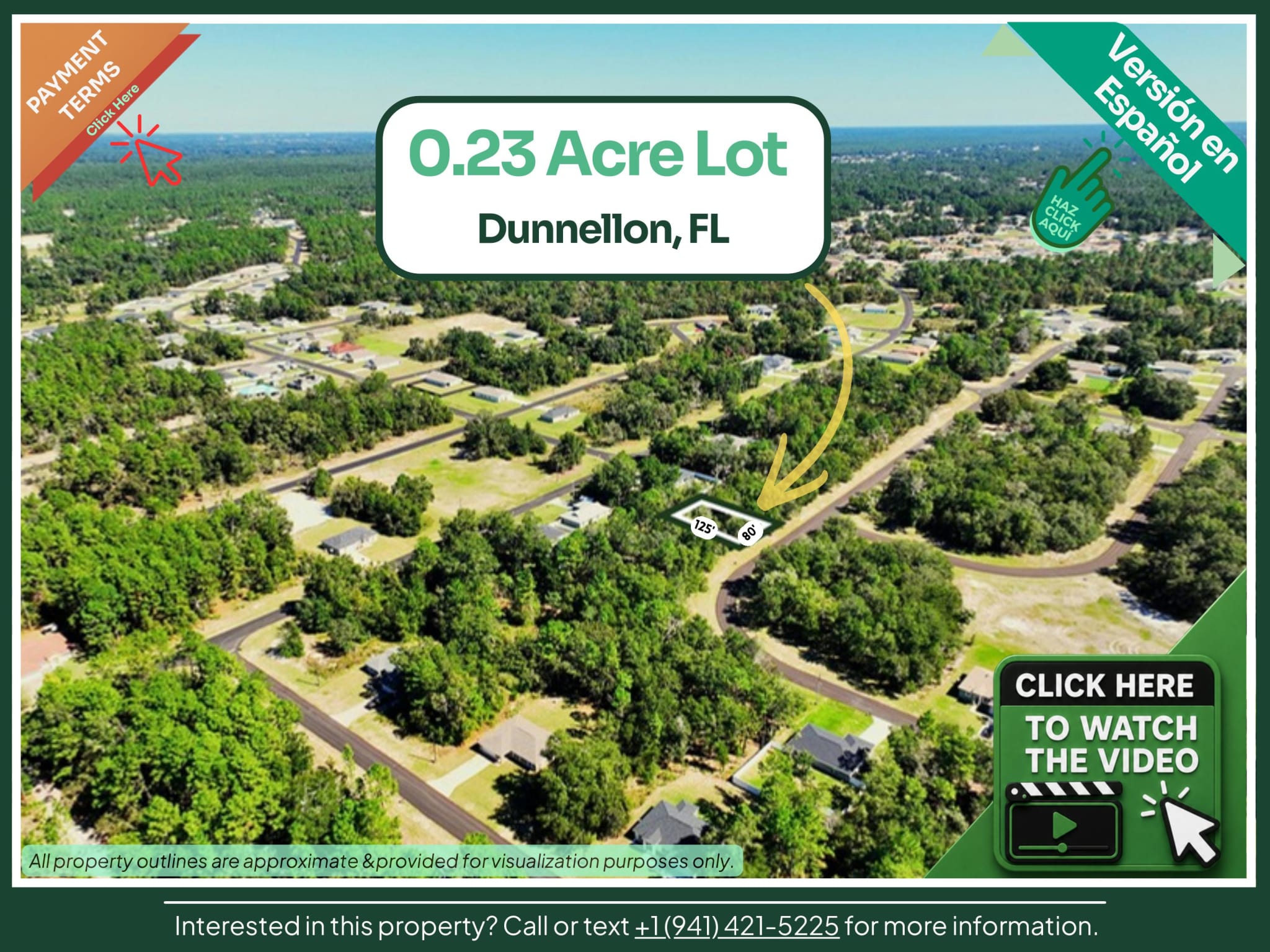 Lote Arbolado de 0.23 Acres en Dunnellon, FL — Calle Pavimentada en Marion Oaks — foto 1 de 6
