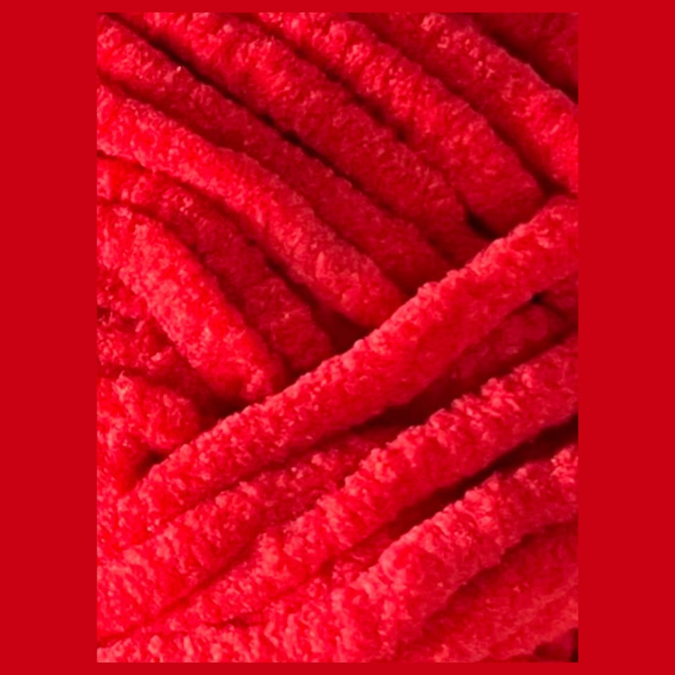 Fil Chenille 50g - Rouge