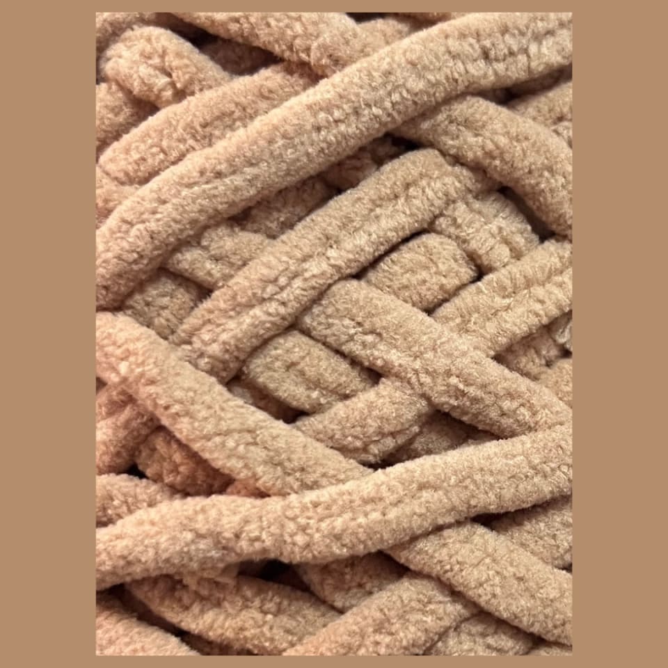 Fil chenille blanket 100g  - Marron