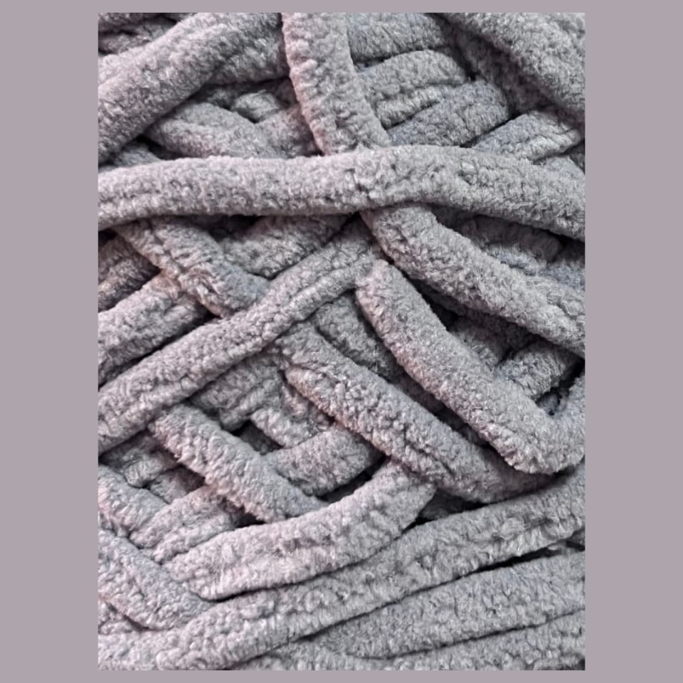 Fil chenille blanket 100g  - Gris