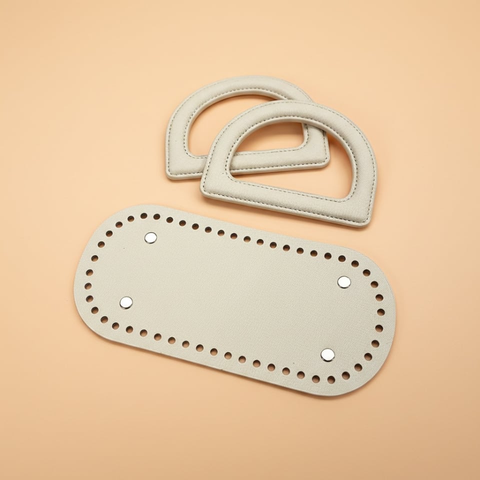 Poignet en D + Support de sac - Beige 10x22