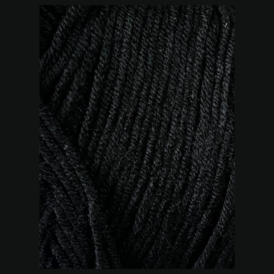Laine coton XL 200g - Noir