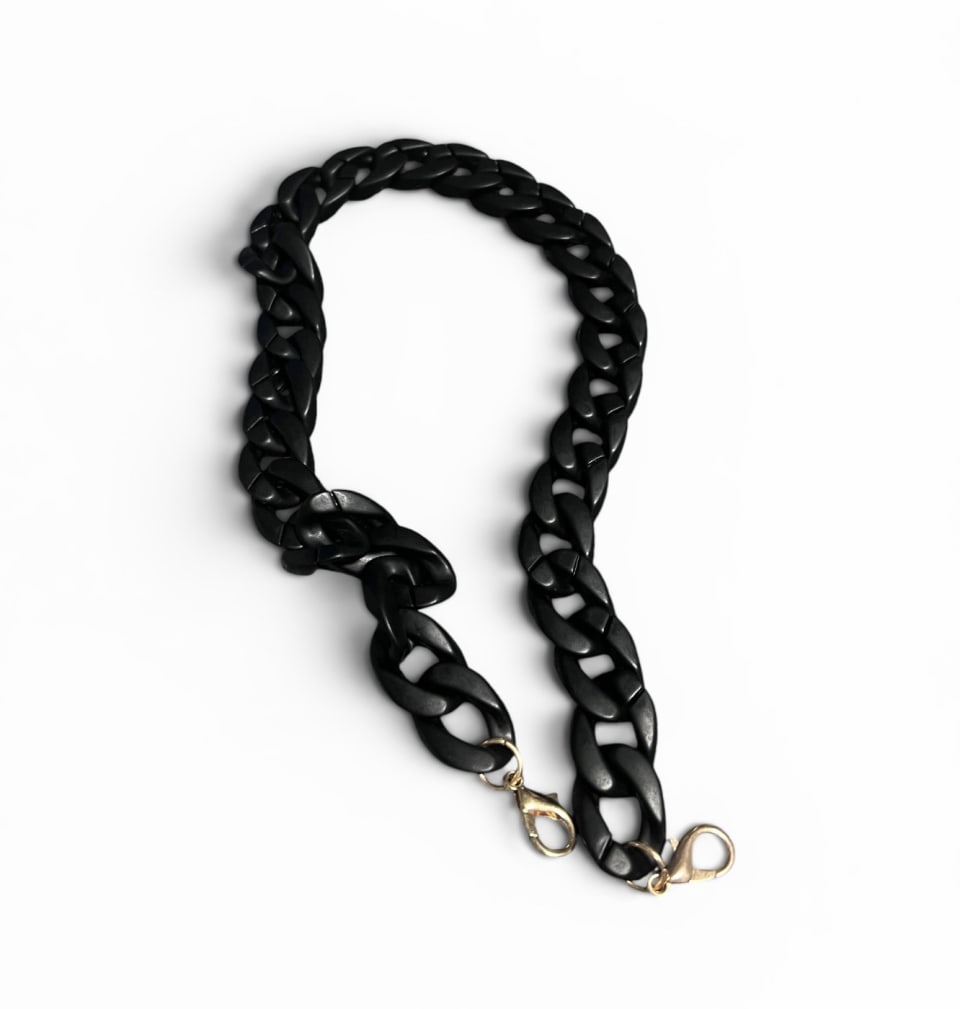 Chaîne pour sac en résine  - Noir