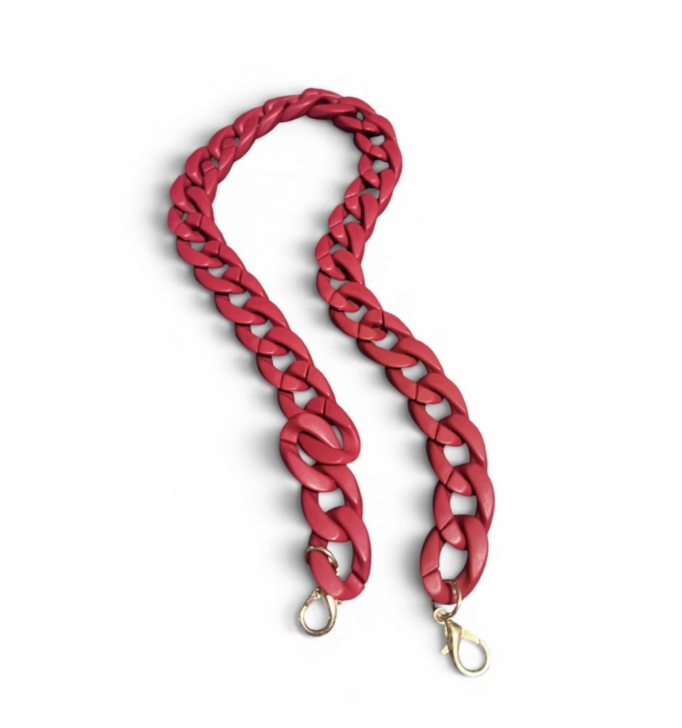Chaîne pour sac en résine  - Rouge