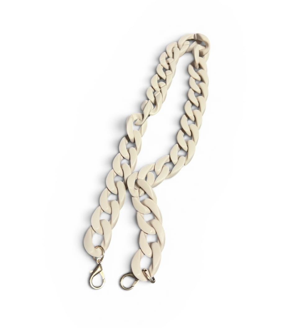 Chaîne pour sac en résine  - Beige