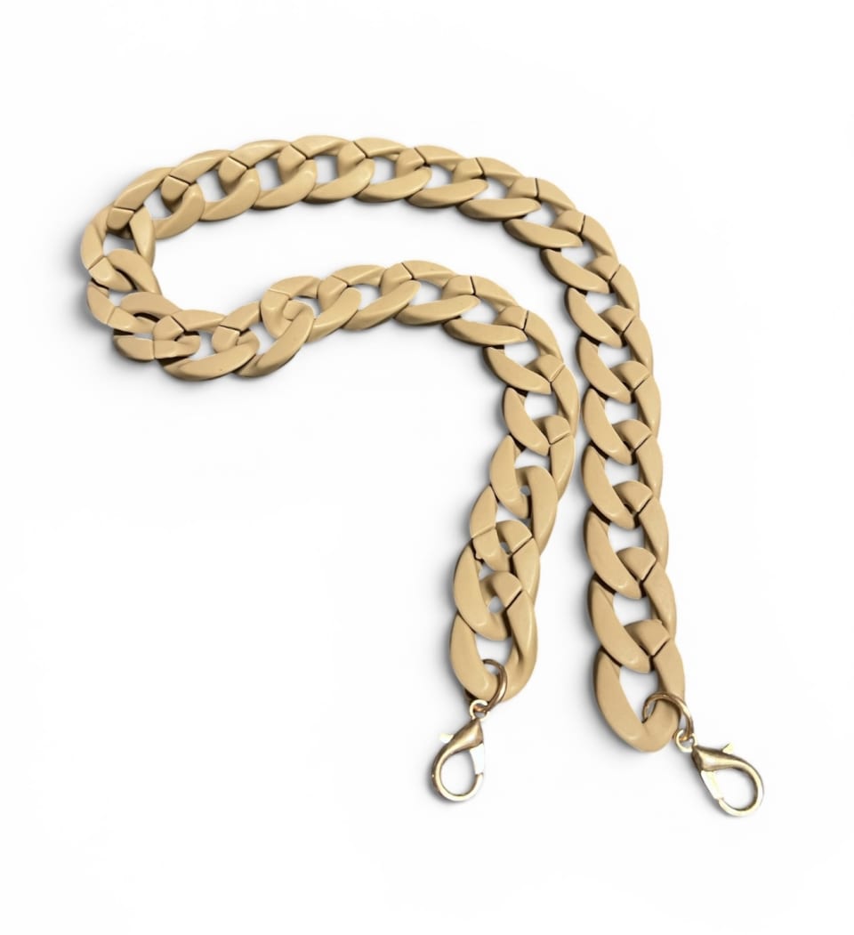 Chaîne pour sac en résine  - Beige d’or
