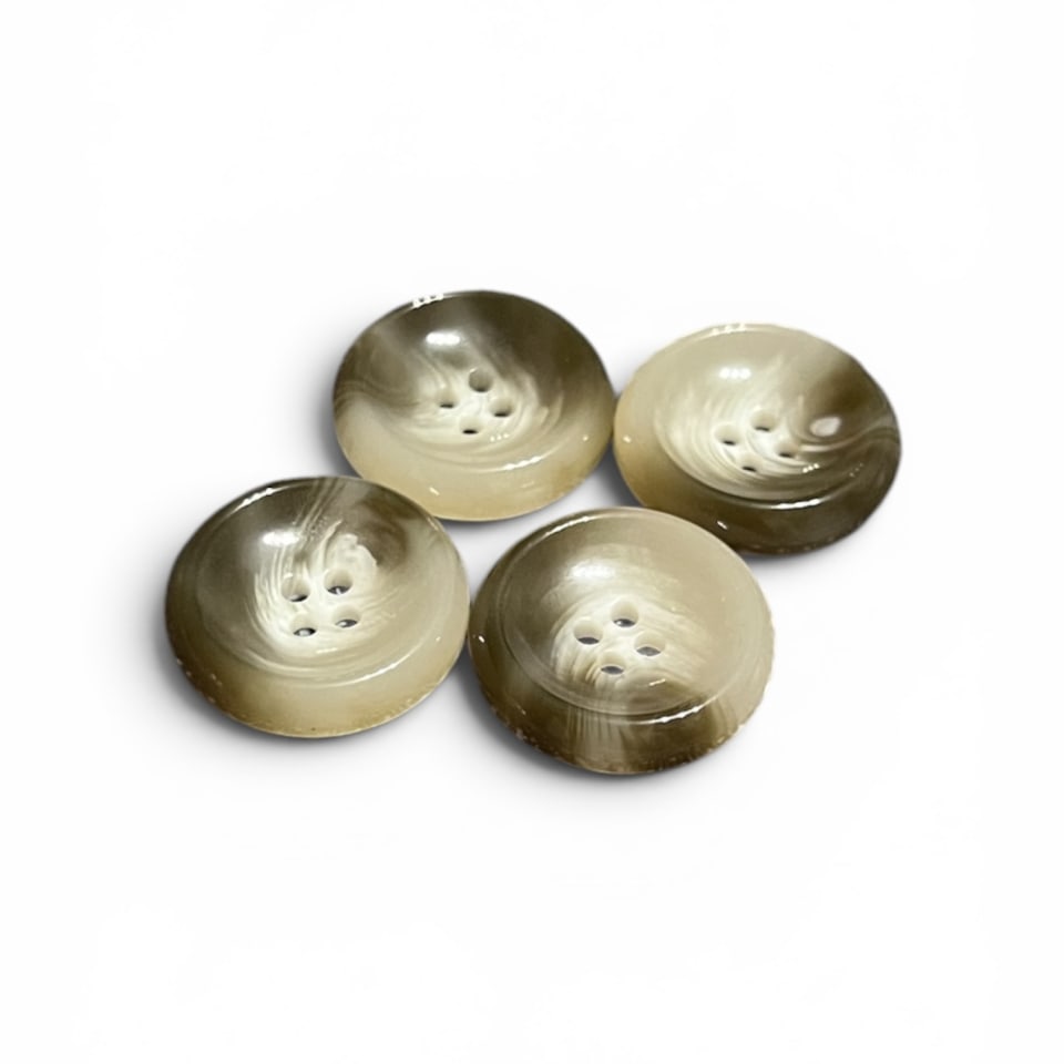 Bouton nacré - Texture marron (4pcs)