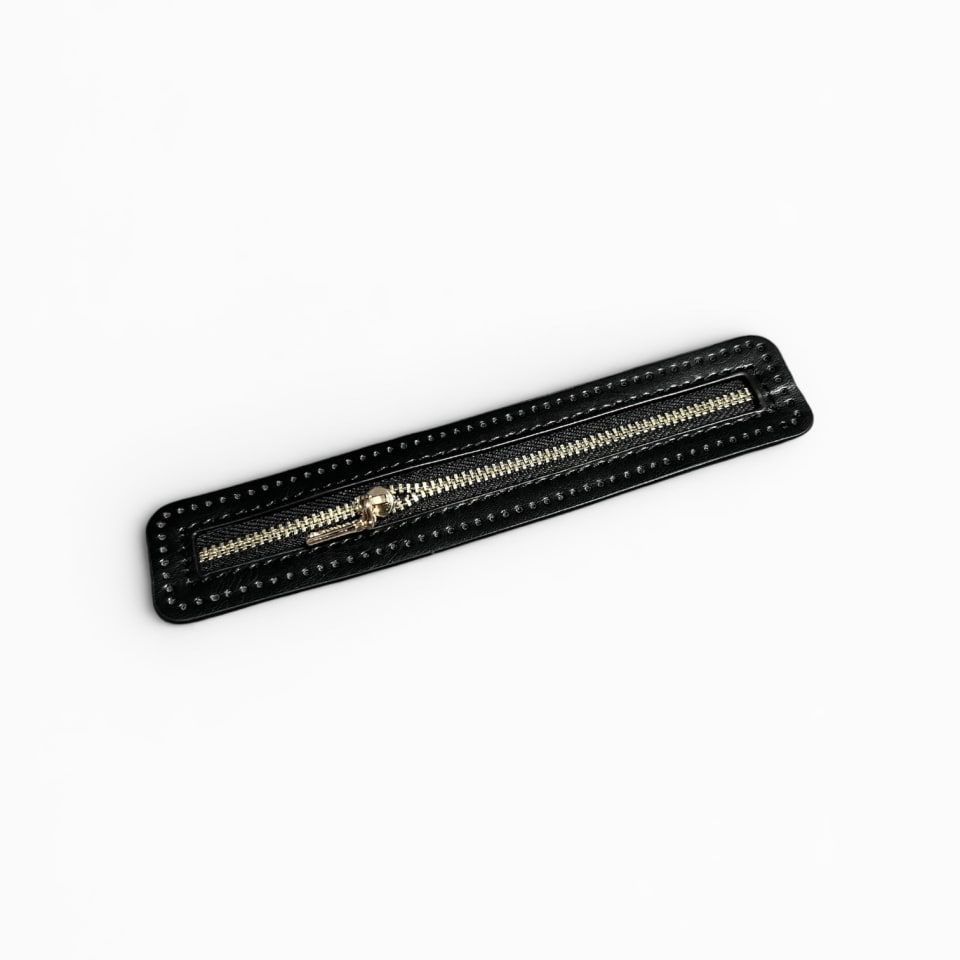 Fermetures éclair en cuir - Noir
