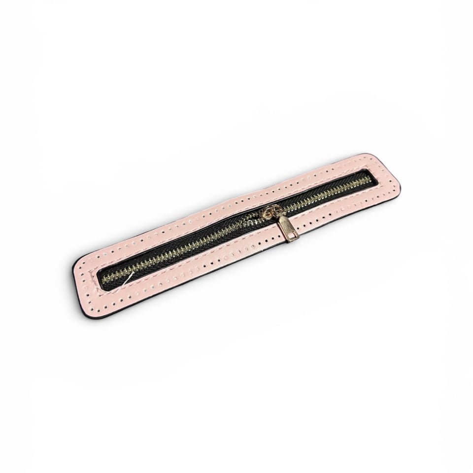 Fermetures éclair en cuir - Rose