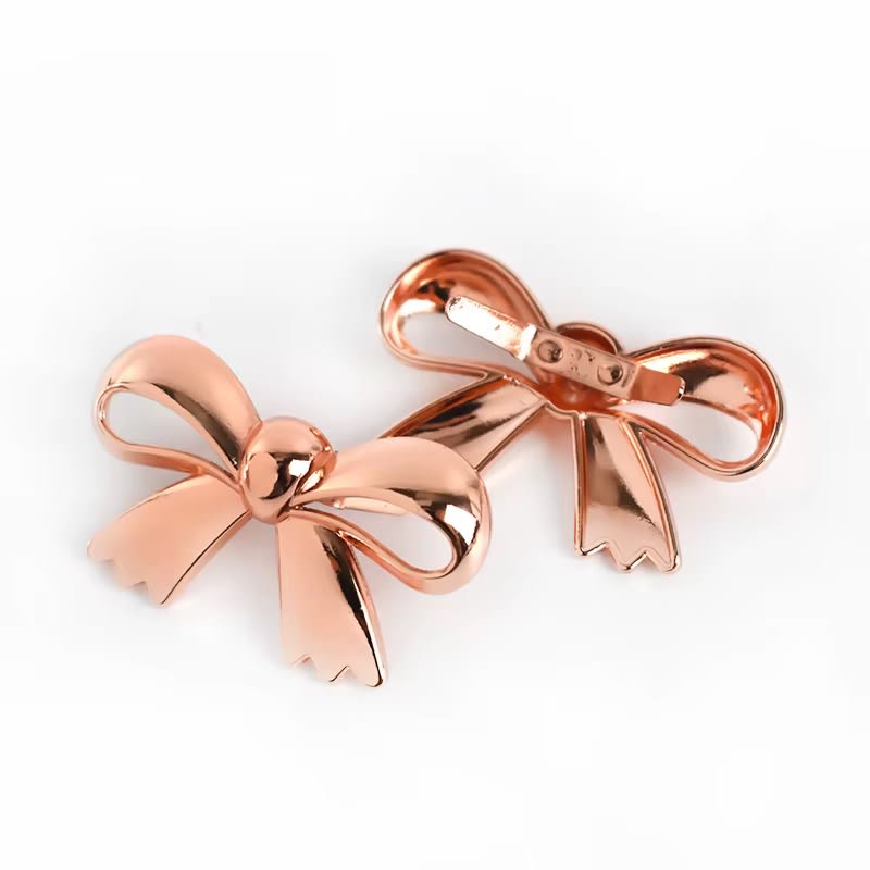 Noeud décoratif en métal  - Rose champagne