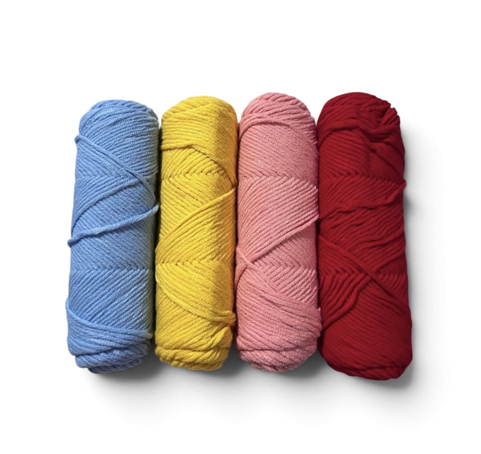 Laine acrylique 100g 8 plis