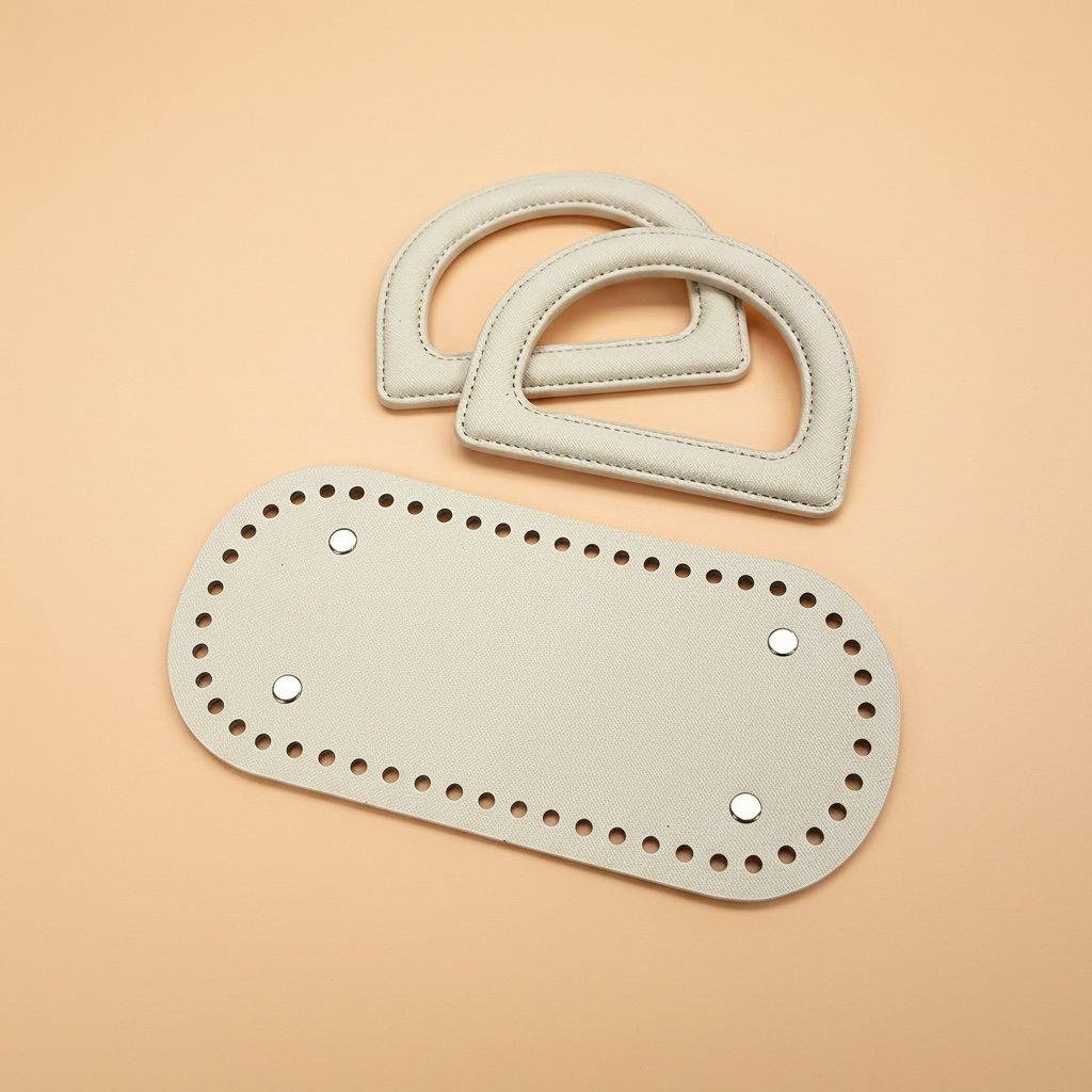 Poignet en D + Support de sac - Beige 10x22