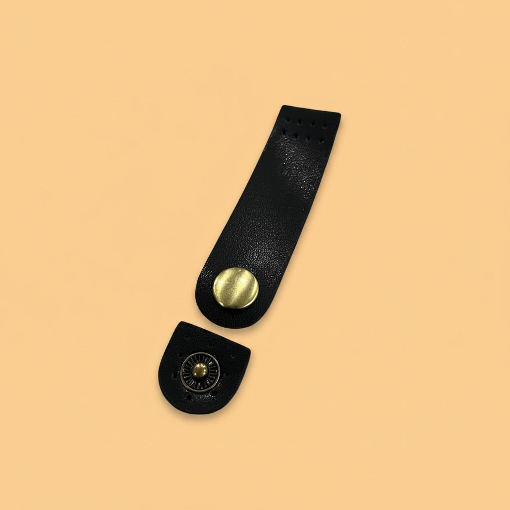 Fermoir + bouton  - Noir
