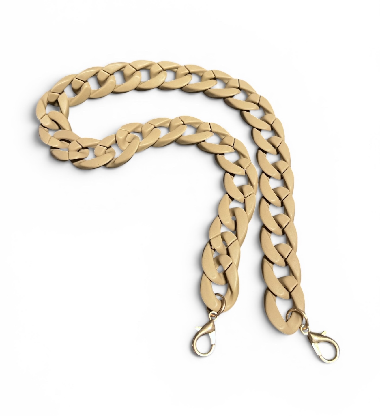 Chaîne pour sac en résine  - Beige d’or