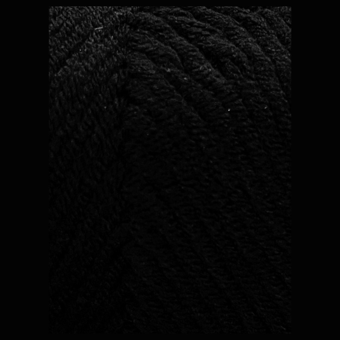 Laine acrylique 100g 8 plis - Noir