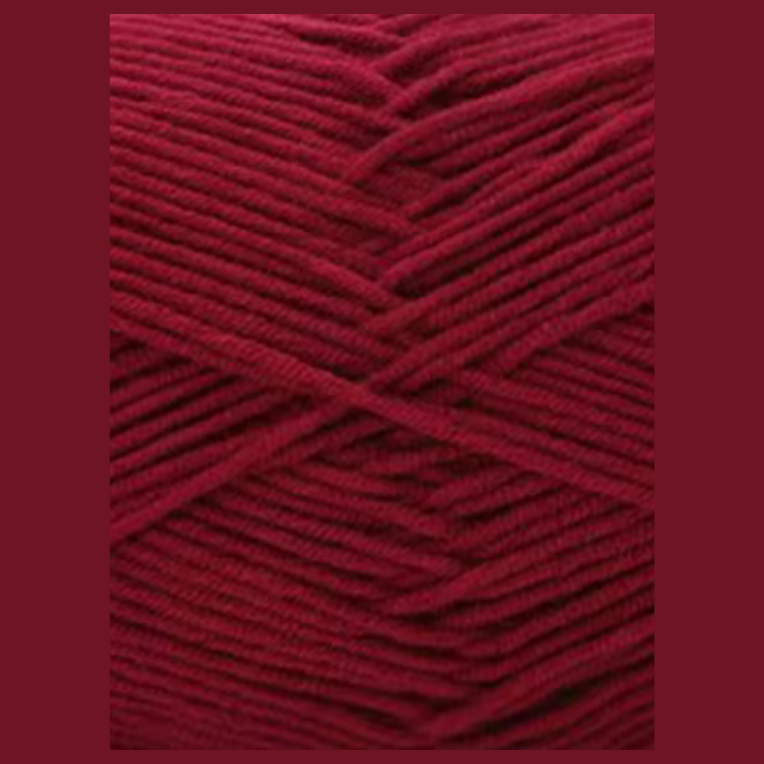 Laine Coton 100g - Rouge bordeaux
