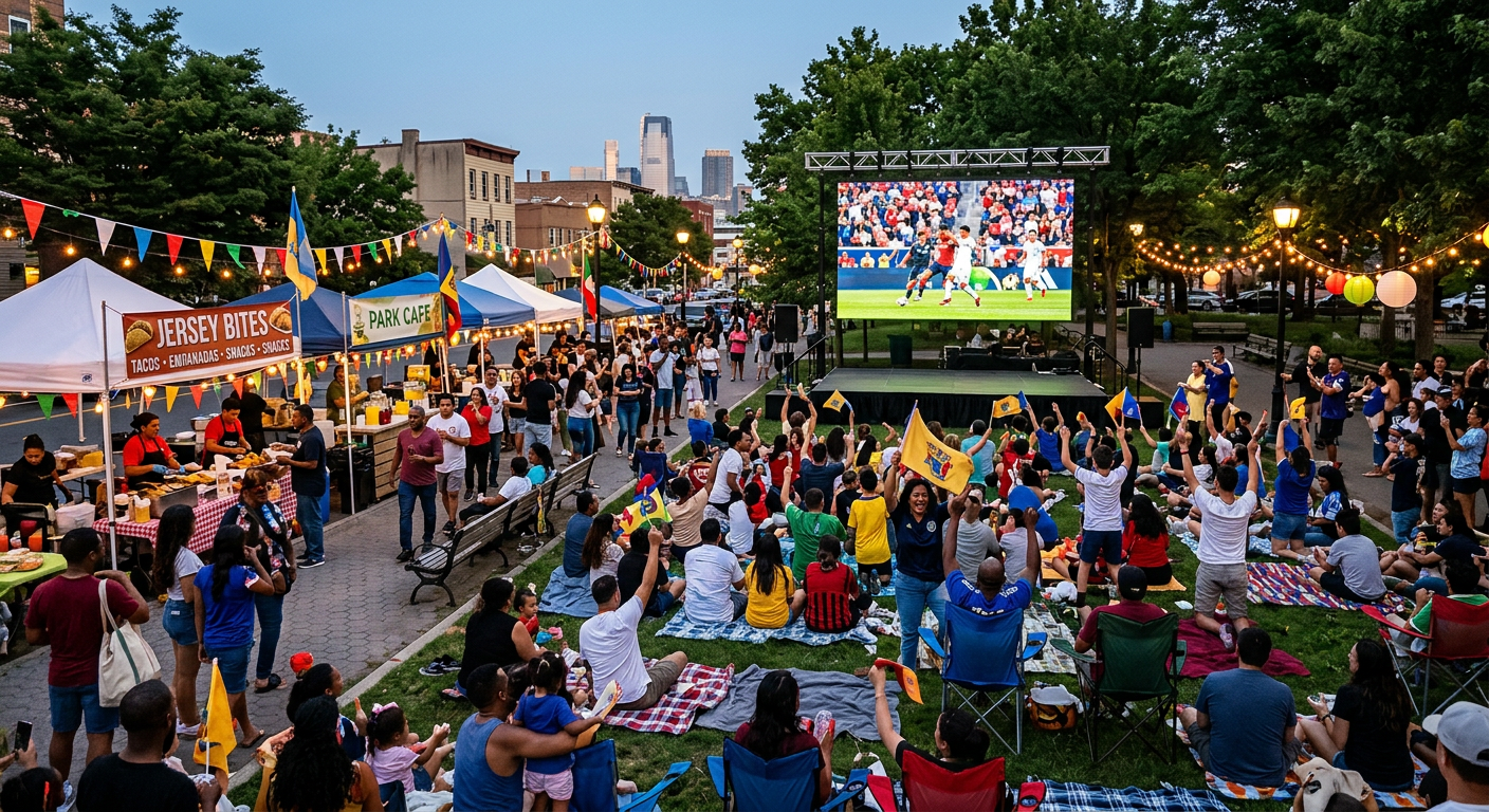 AI 생성 이미지 (models/gemini-3.1-flash-image-preview): A conceptual image representing community soccer celebrations in New Jersey, showing diverse groups ...