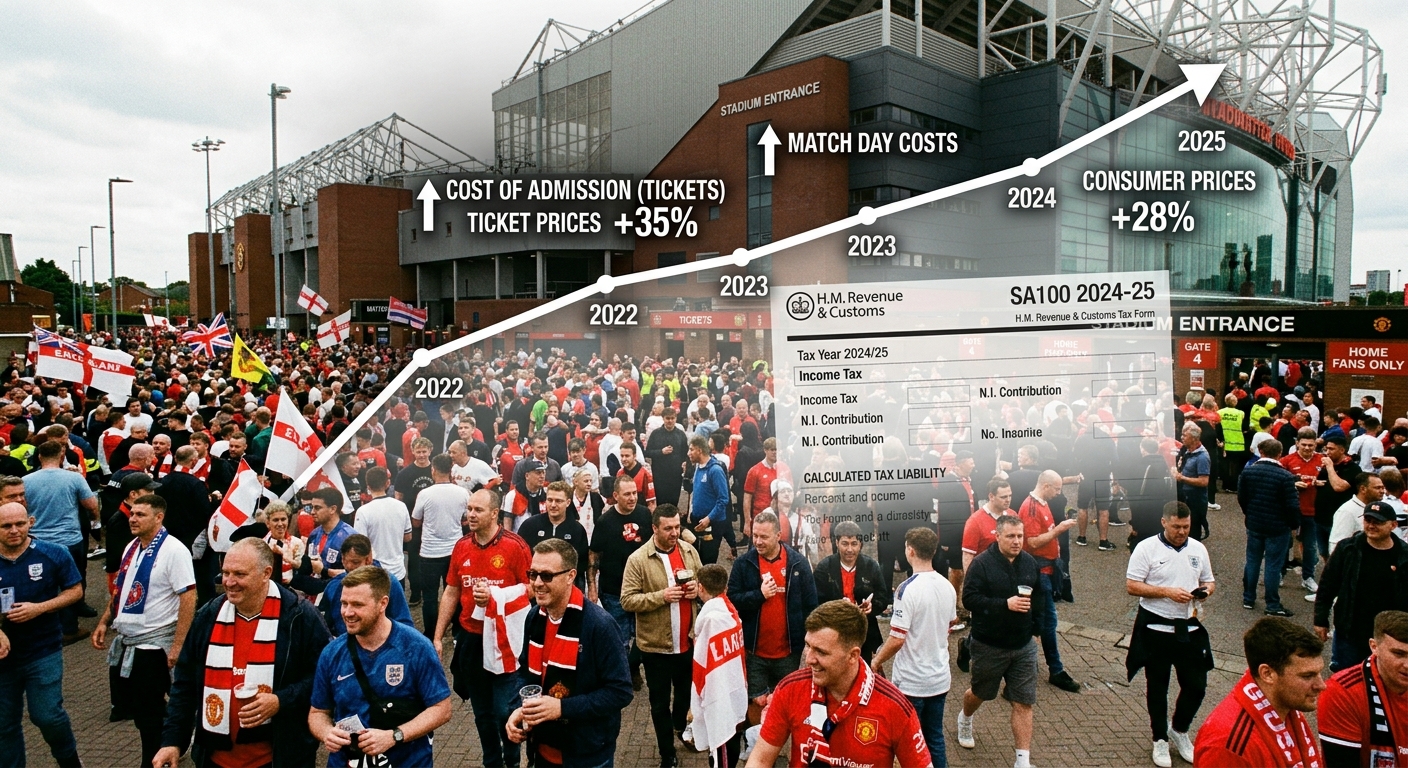 AI 생성 이미지 (models/gemini-3.1-flash-image-preview): A photojournalistic shot of a crowded stadium area with fans, overlaid with a subtle conceptual repr...