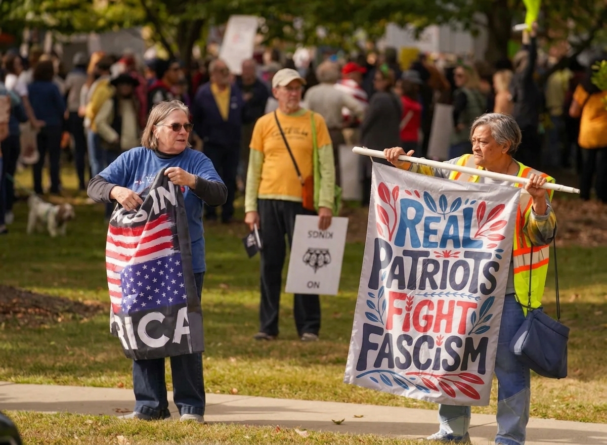 버건 카운티 전역서 트럼프 행정부 규탄 '왕은 없다' 3차 시위 열려