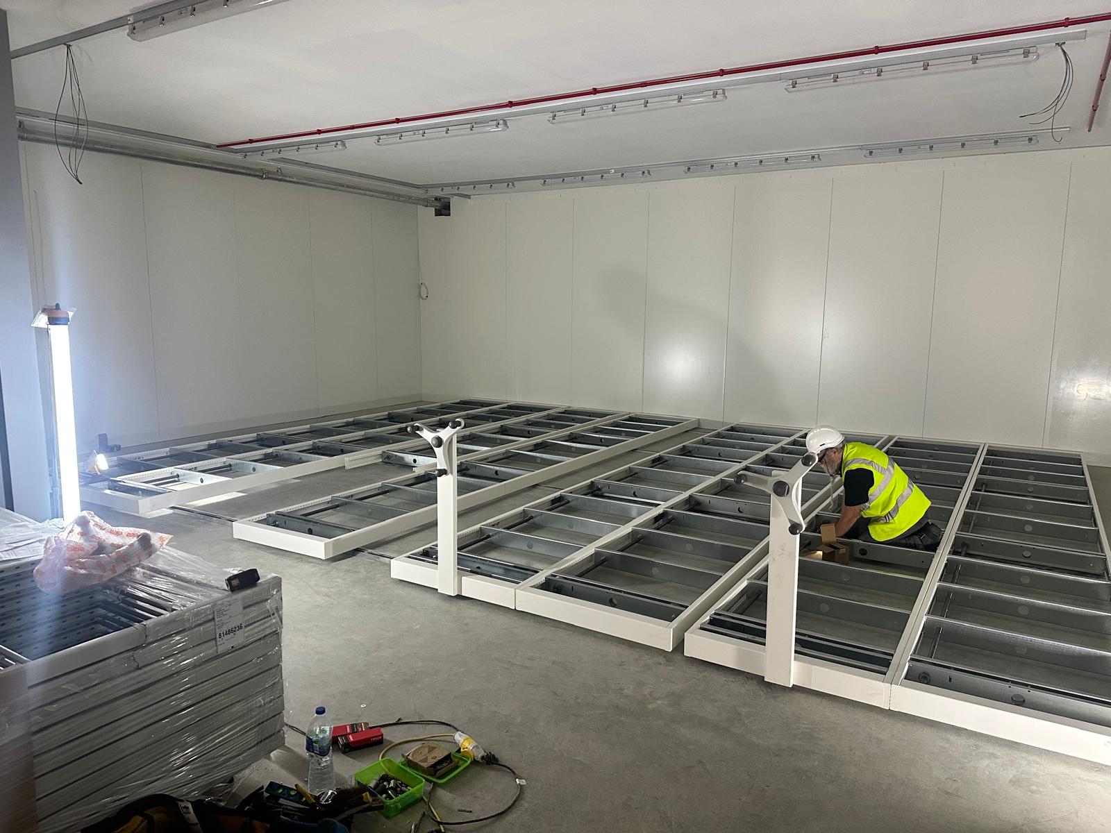 Storage and Removal Company mobile shelving project, Durham — image 2