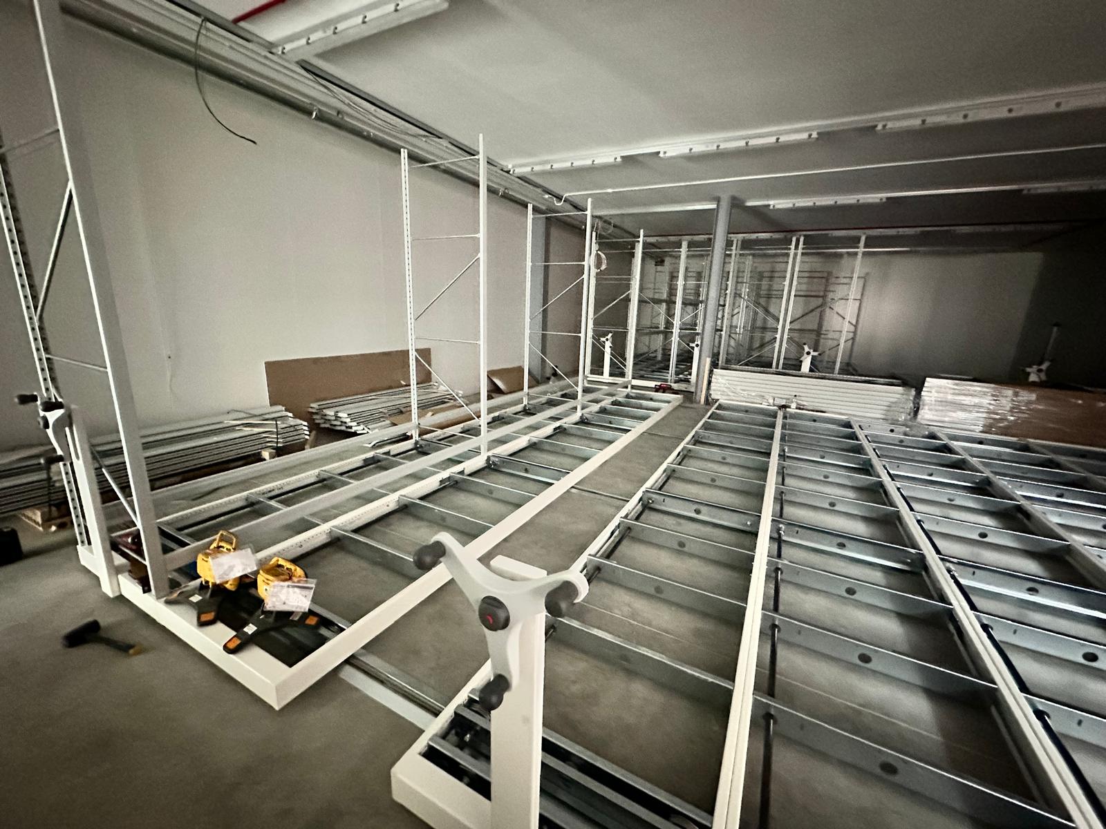 Storage and Removal Company mobile shelving — Durham