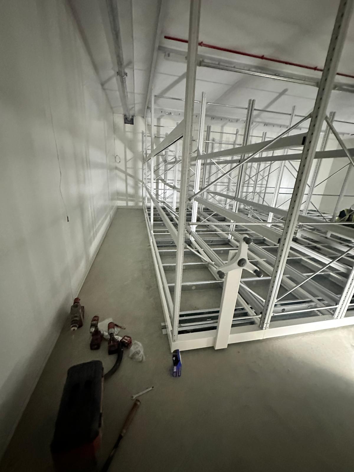 Storage and Removal Company mobile shelving project, Durham — image 4