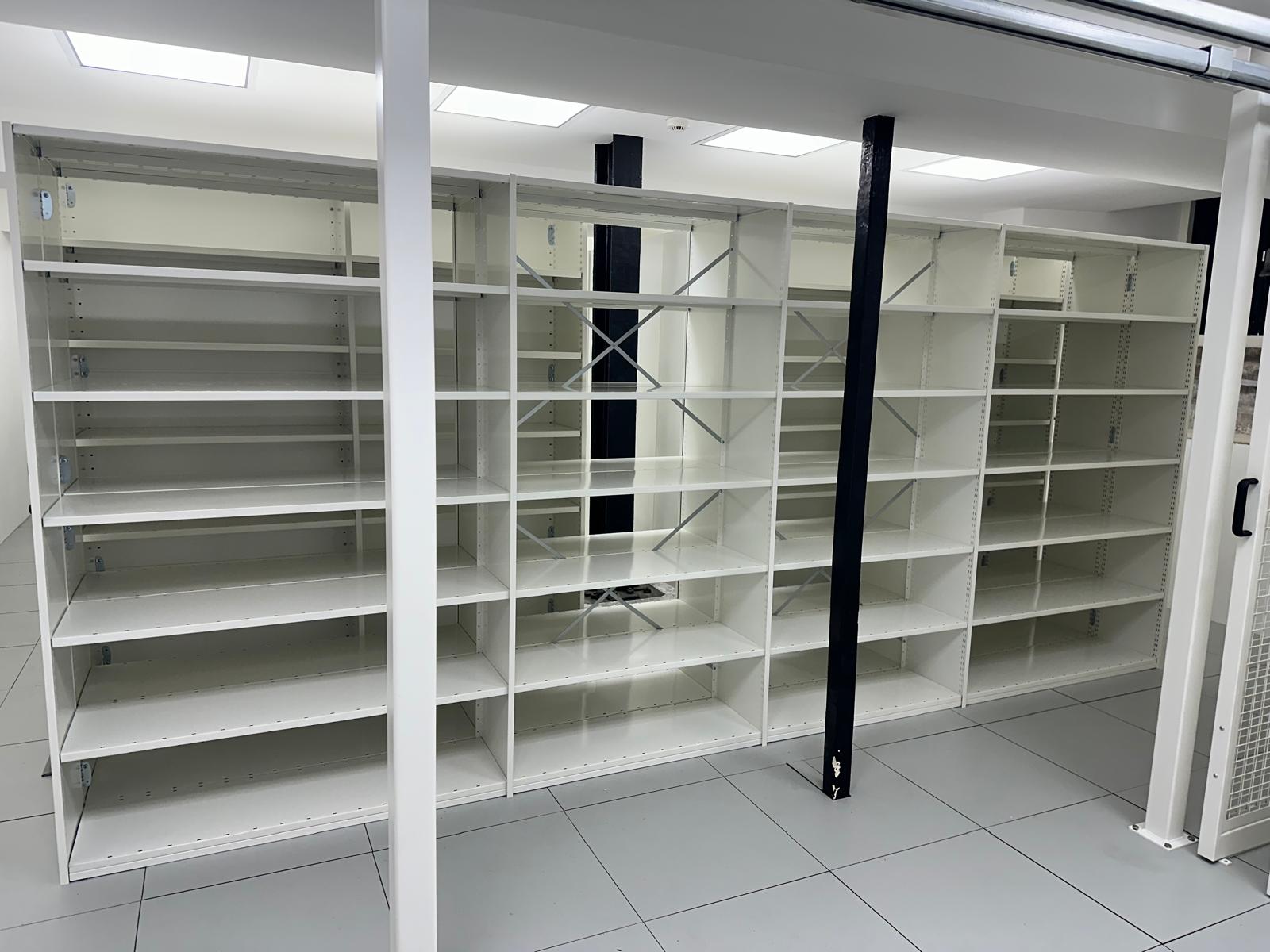 Specialist picture racking installation in a Gibraltar art gallery by Rackstor UK Ltd