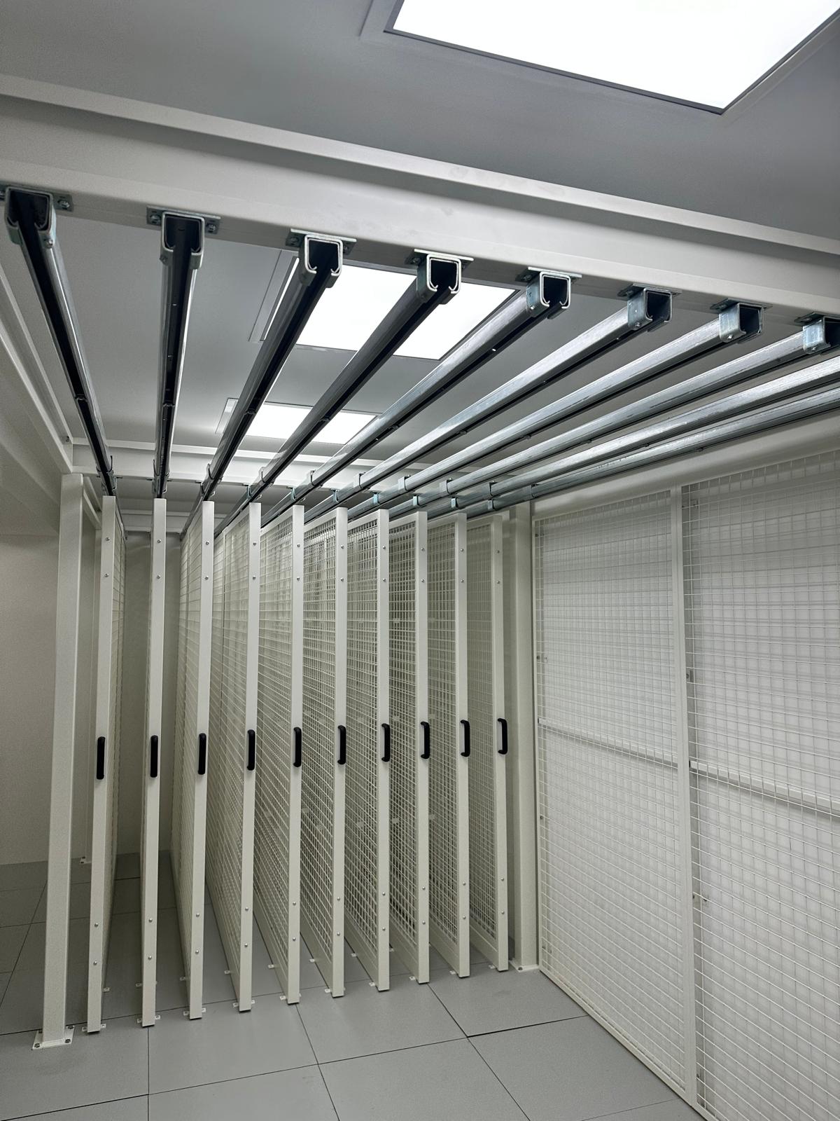 Parallel mobile shelving system installed by Rackstor UK Ltd in Gibraltar