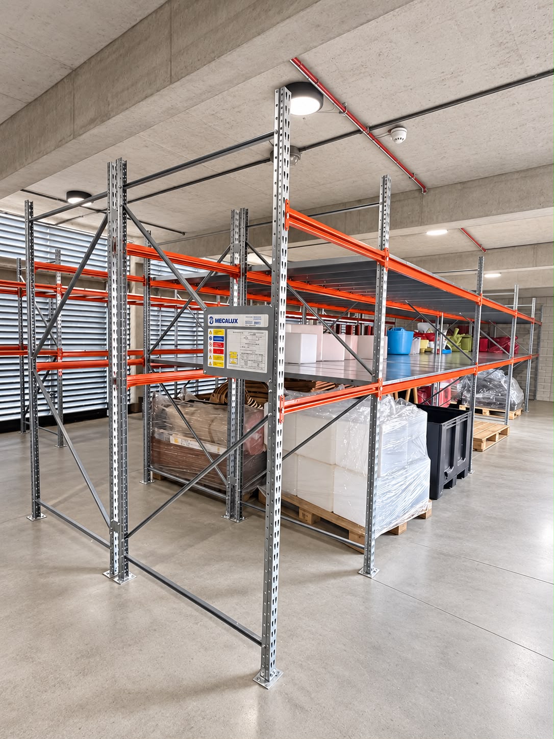 Installed longspan shelving bays at London Zoo in London