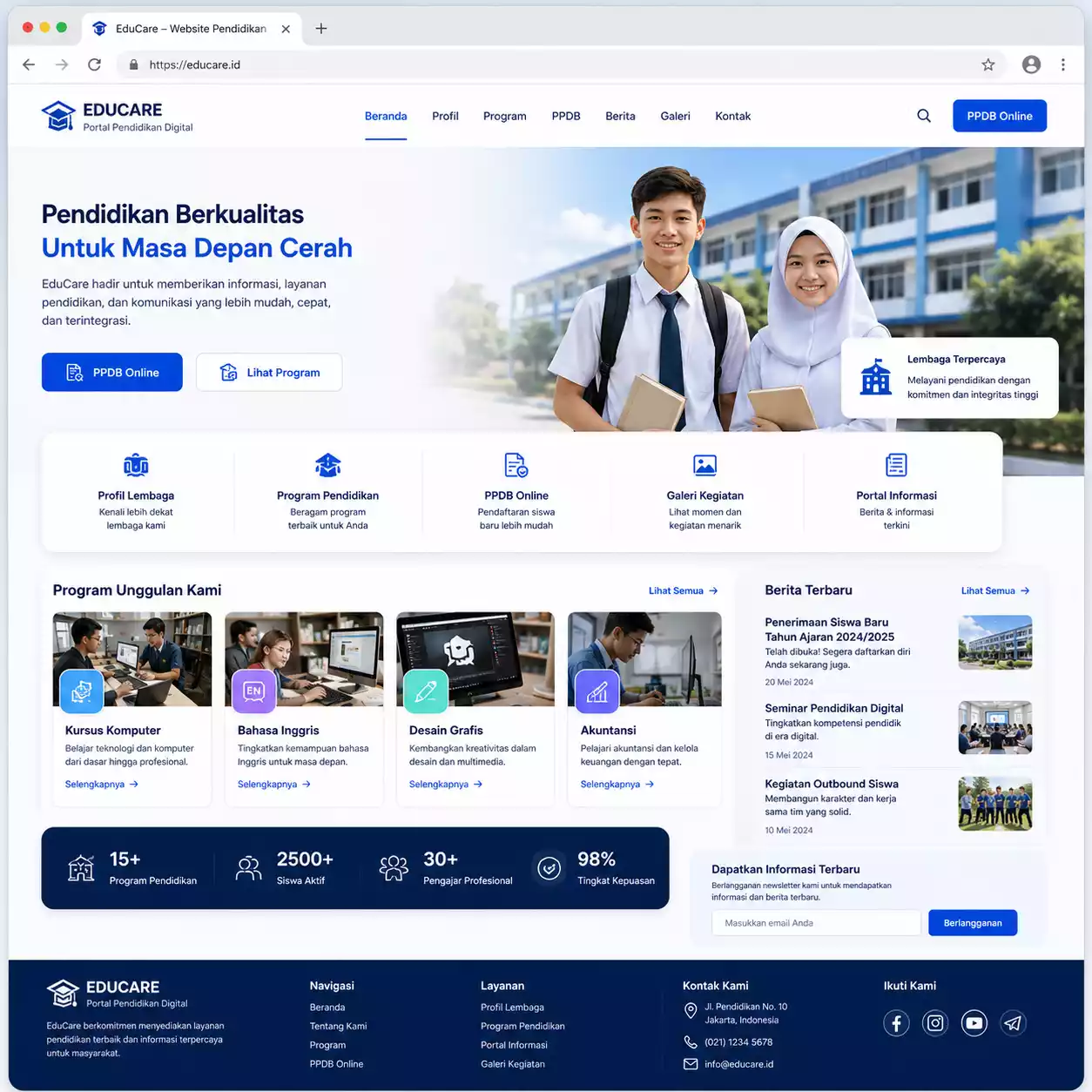 WEBSITE PENDIDIKAN + PORTAL INFORMASI DIGITAL
