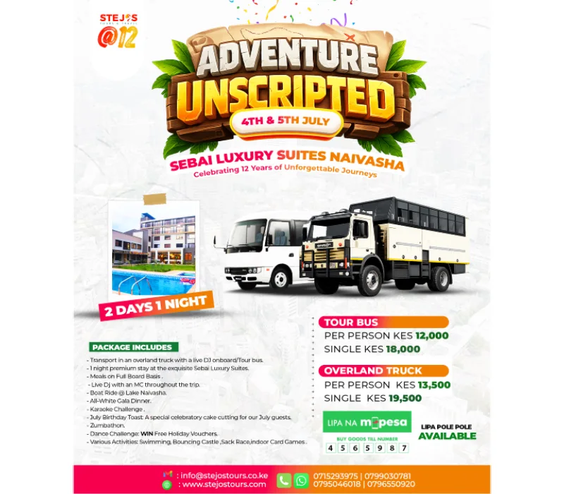 2 Day Stejos Tours Anniversary Special - Celebrating 12 years of unforgettable journeys