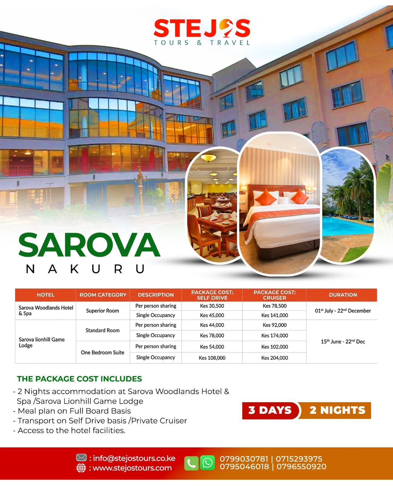 3 Days Sarova Hotel Package