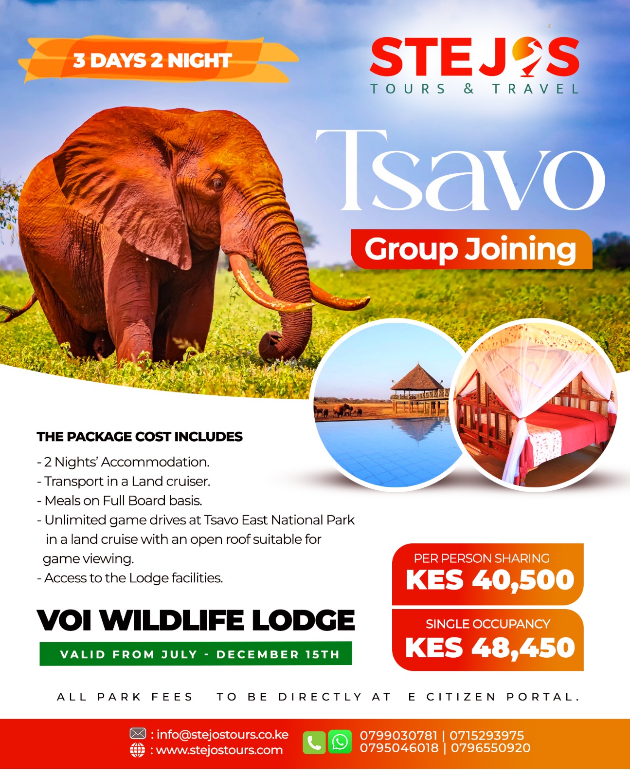 Tsavo East Group Joining Safari