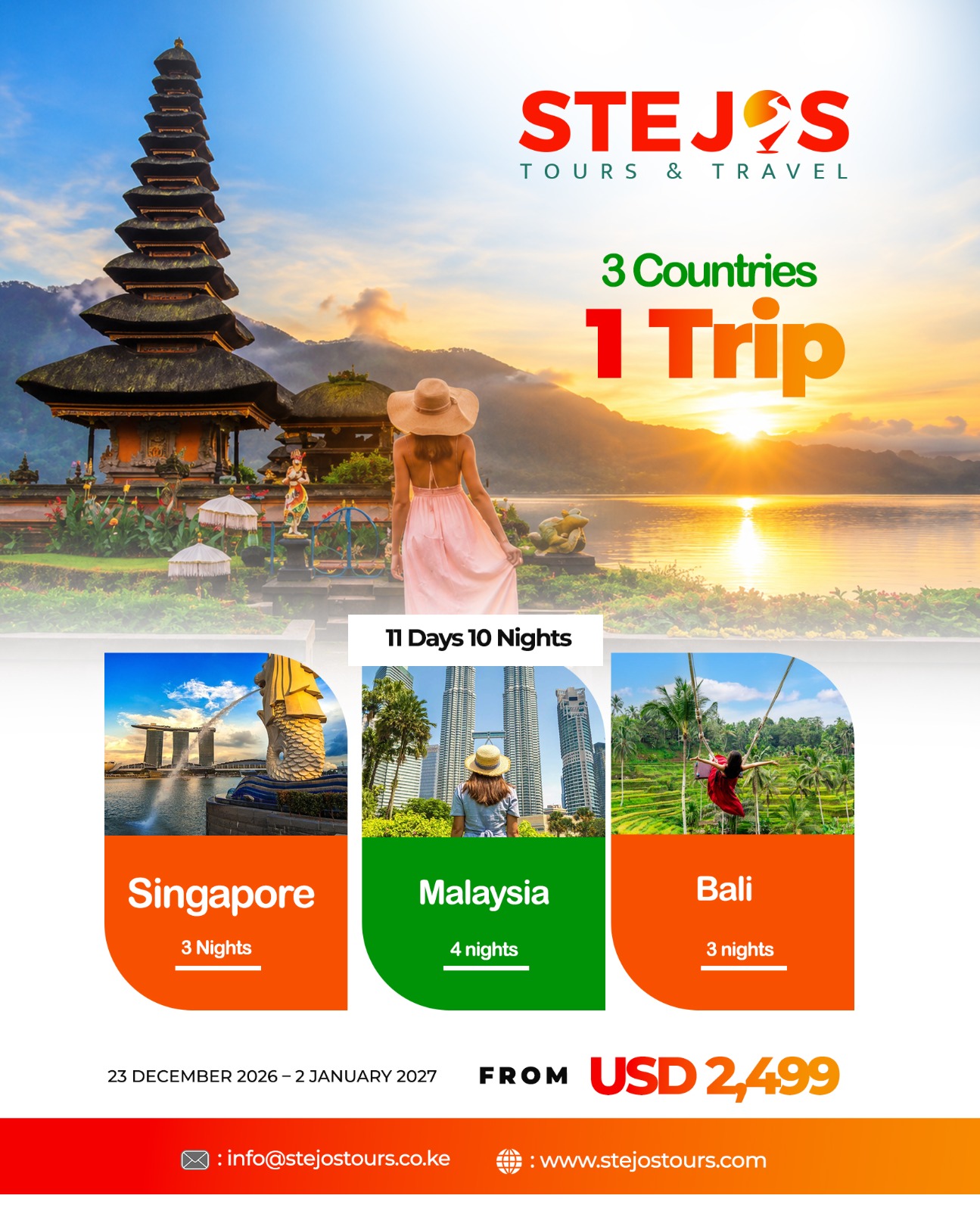 Visit Singapore, Malaysia, Bali from $2,499