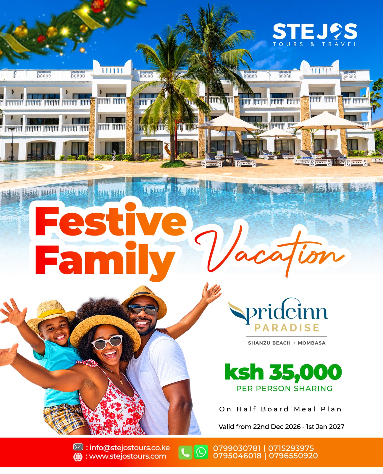 Family Festive Holiday Package from Ksh 35000