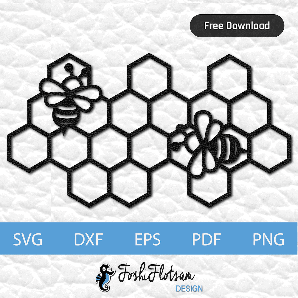 Free clipart SVG - Free bumblebee on honeycomb SVG clipart 1 bumblebee free clipart SVG file with two bees on a honeycomb.