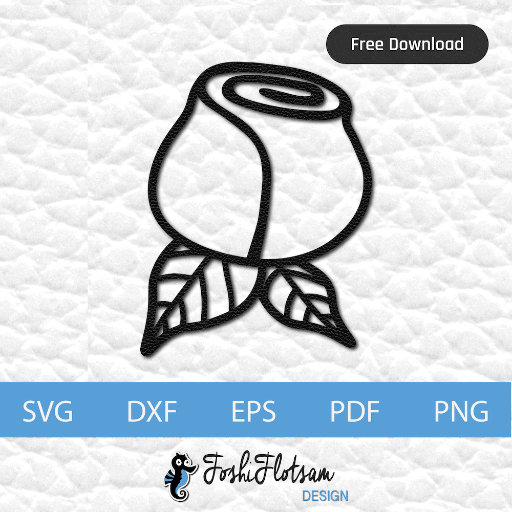 Free clipart SVG - Free single rose SVG clipart 3 1 rose free clipart SVG file with single rosebud design.