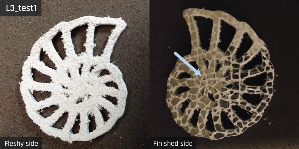 Results-image-L3_test1 Cut resulting from test 1 for sample L3.