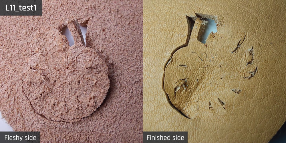 Results-image-L11_test1 Cut resulting from test 1 for sample L11.