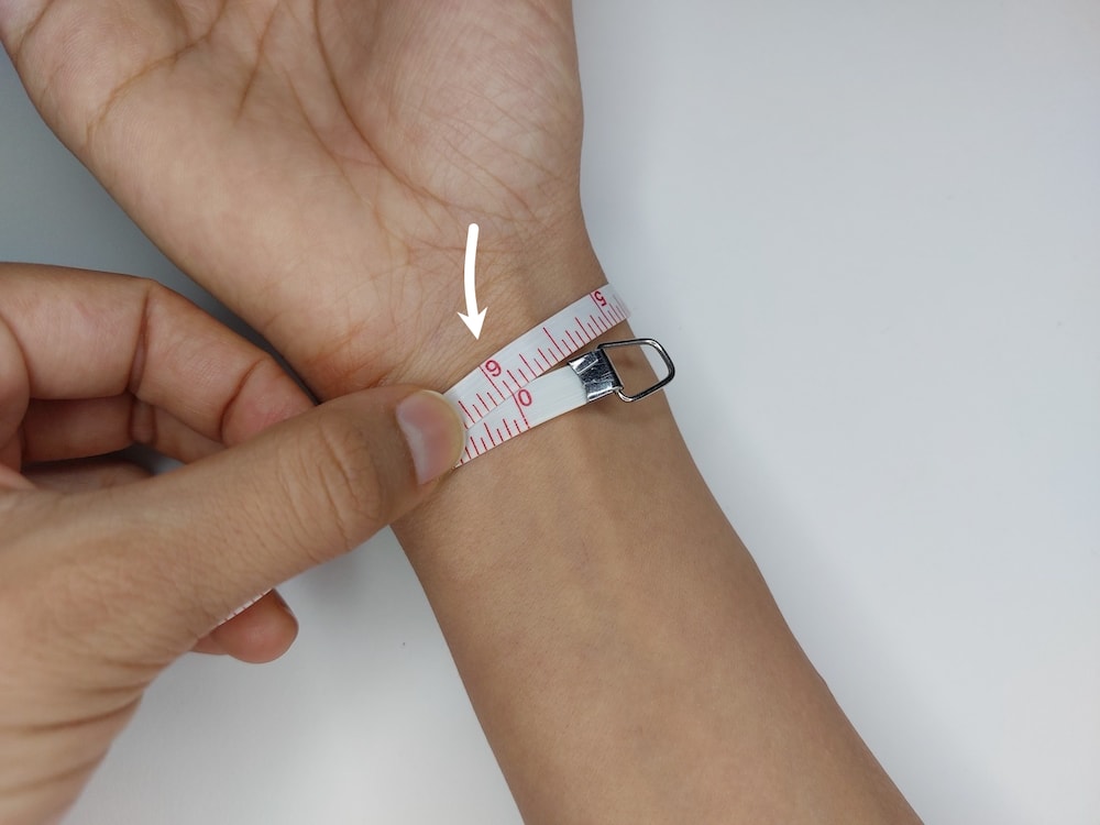 Step 1c: take measurement from measuring tape