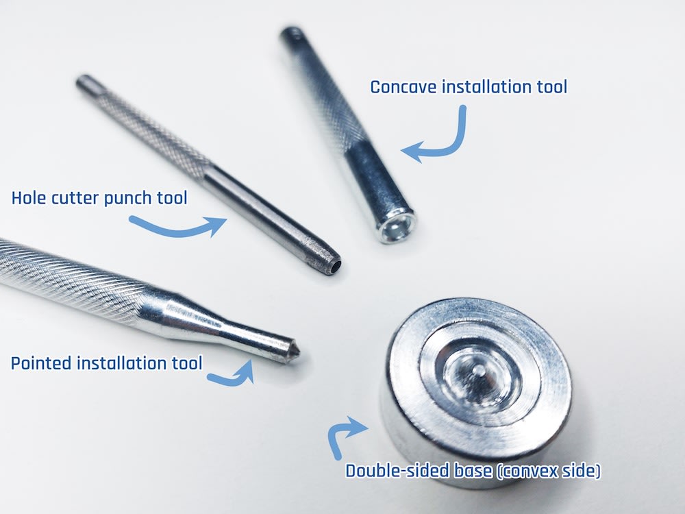 fixing tools for snap bracelet closures fixing tools for snap bracelet closures